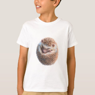 Camiseta Ilustração deouriço-cacheiro Adormecido Enrolado p