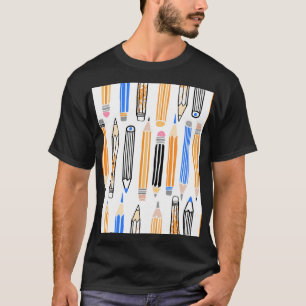 Camiseta Ilustração Desenhada à Mão Escolar