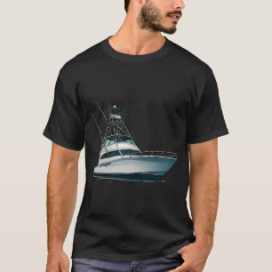 Camiseta Ilustração Detalhada de Iate Esportivo Offshore