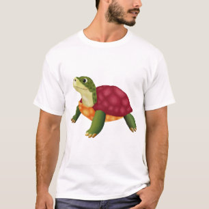 Camiseta Ilustração Digital de uma Tartaruga Feliz