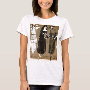 Camiseta Ilustração do 1920 do Couture de Haute da queda