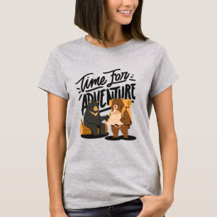 Camiseta Ilustração do acampamento do urso de Cuta Adventur