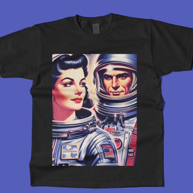 Camiseta Ilustração do Astronauta Vintage (Criador carregado)