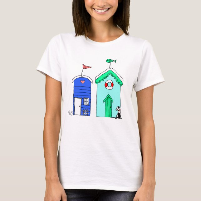 Camiseta Ilustração do Beach Huts 2 (Frente)