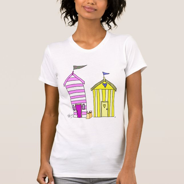 Camiseta Ilustração do Beach Huts 3 (Frente)