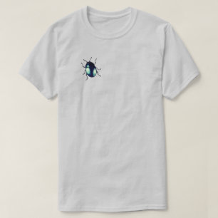 Camiseta Ilustração do besouro azul brilhante