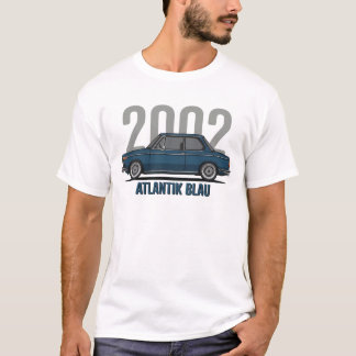 Camiseta Ilustração do BMW 2002 Atlantik Blue | Clássico