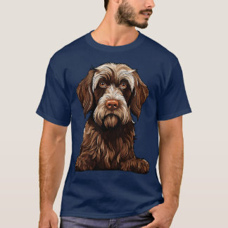 Camiseta Ilustração do Cachorro Apontando Griffon
