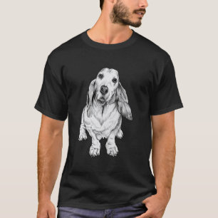 Camiseta Ilustração do cão daisy basset hound