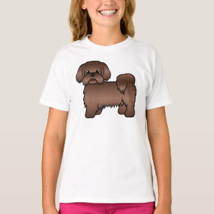 Camiseta Ilustração do Cão de Cartoon Gelado de Fígado