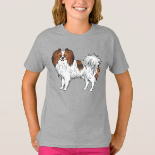 Camiseta Ilustração do Cão-de-Criação Red Sable Phalène Toy