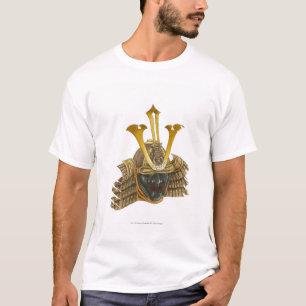 Camiseta Ilustração do capacete do século XVI do samurai