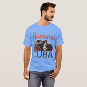 Camiseta Ilustração do Carro da Rua Havana Cuba, masculina
