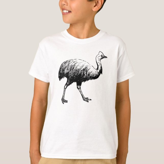 Camiseta Ilustração do Cassowary (Frente)