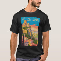 Ilustração do Castelo de São Marino Arte de Viagem