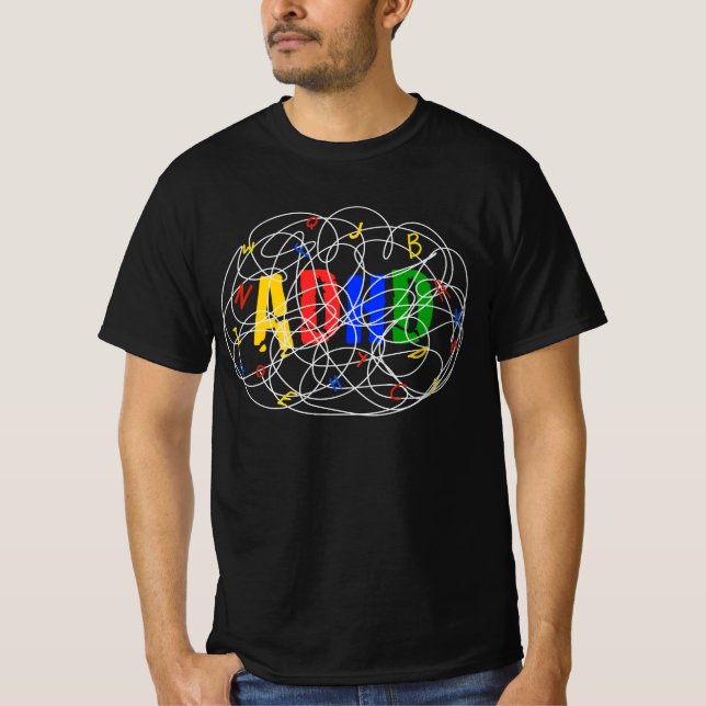 Camiseta Ilustração do Cérebro com TDAH (Frente)
