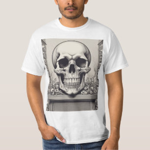 Camiseta Ilustração do crânio