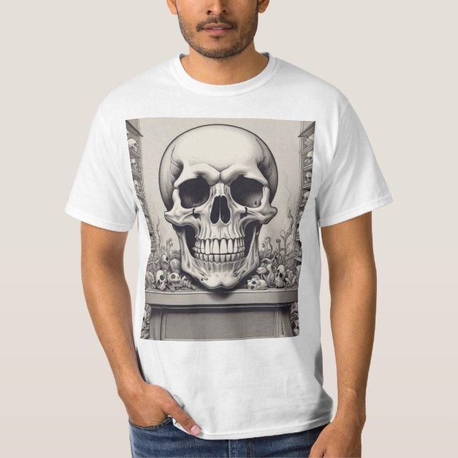 Camiseta Ilustração do crânio (Frente)