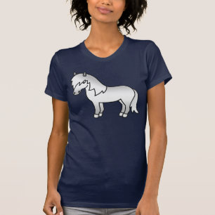 Camiseta Ilustração do desenho animado da cinza Shetland Po