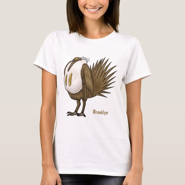 Camiseta ilustração do desenho animado de aves de garagem d (Frente)