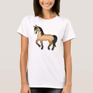 Camiseta Ilustração do desenho animado de cavalos de Trote 