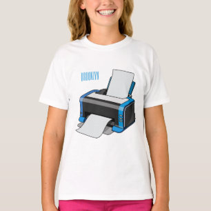 Camiseta Ilustração do desenho da impressora