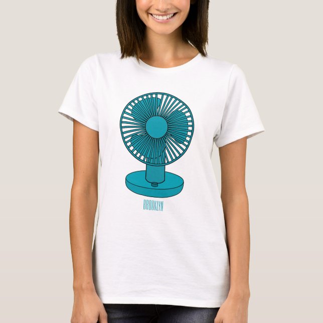 Camiseta Ilustração do desenho do ventilador (Frente)