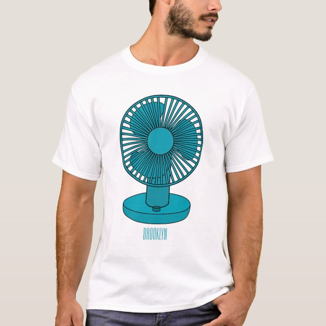 Camiseta Ilustração do desenho do ventilador (Frente)