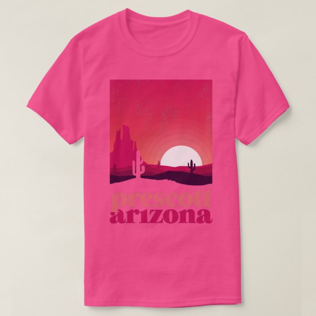 Camiseta Ilustração do Deserto de Arizona Prescott (Frente do Design)