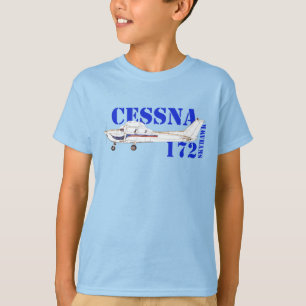 Camiseta Ilustração do Design do avião Skyhawk Cessna 172