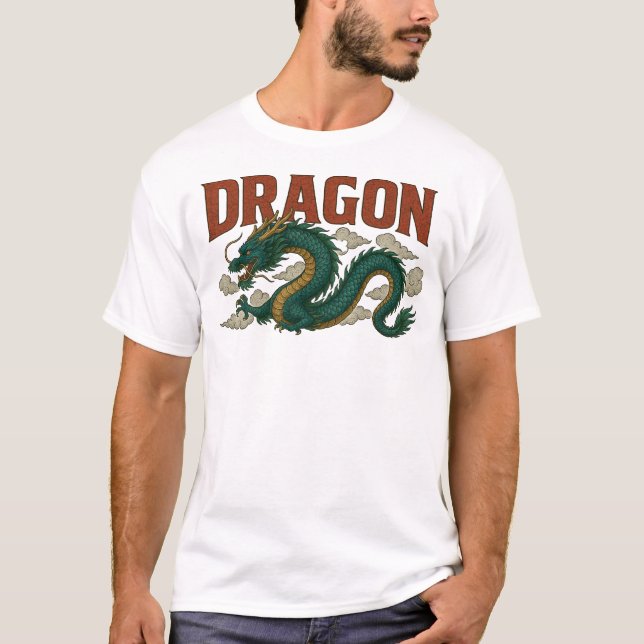 Camiseta Ilustração do dragão T-Shirt (Frente)