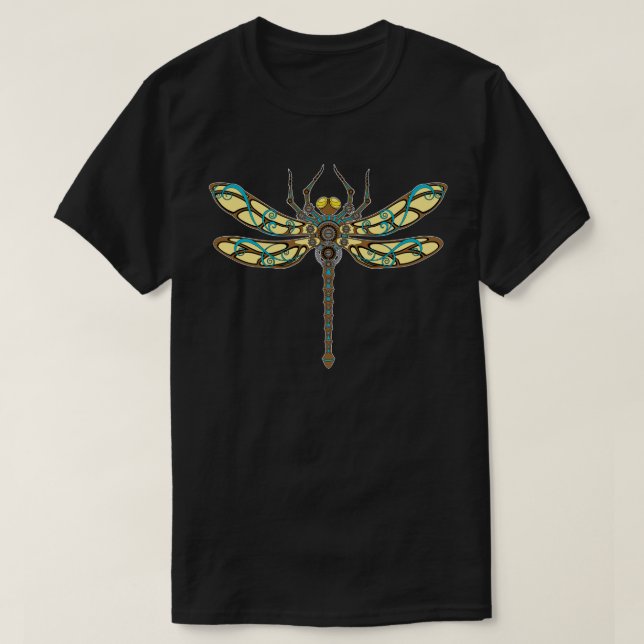 Camiseta Ilustração do Dragonfly Mech Cobper (Frente do Design)