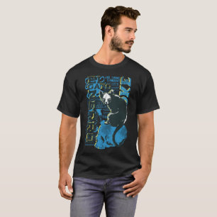 Camiseta Ilustração do EL Gato Negro Caveira de Gato Livro