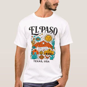 Camiseta Ilustração do El Paso Texas Sun City