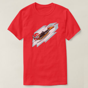 Camiseta Ilustração do Estilo de Animação do Esqueleto dos