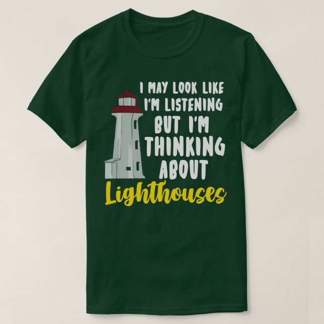 Camiseta Ilustração do Farol Engraçado (Frente do Design)