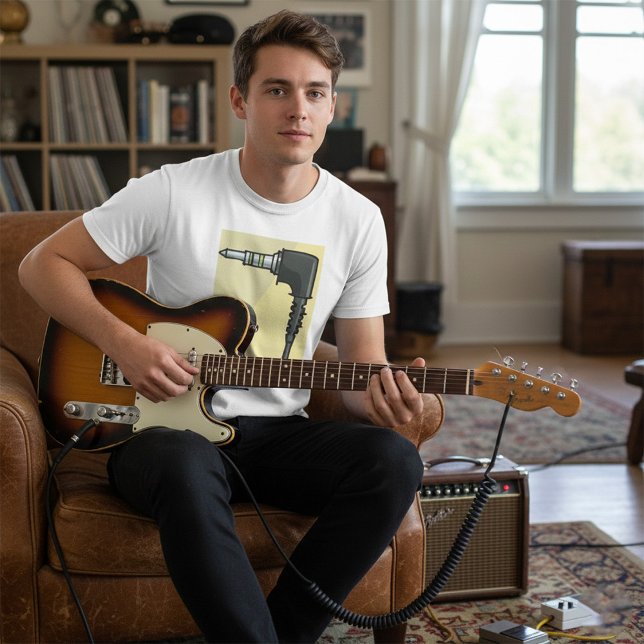 Camiseta Ilustração do Gadget Técnico do Conector de Tomada (Criador carregado)