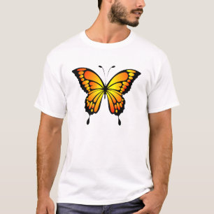 Camiseta Ilustração do Inseto Amarelo-Butterfly-20285