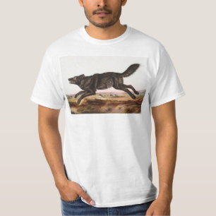 Camiseta Ilustração do Lobo Negro-Americano (Canis lupus)