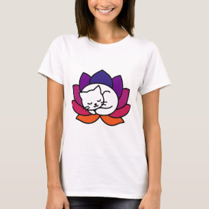 Camiseta Ilustração do Lotus Serene Cat