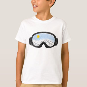 Camiseta Ilustração do Modo Montanha Ski Goggles