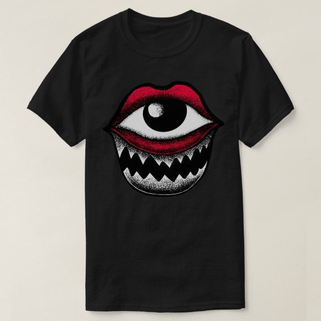 Camiseta Ilustração do Monstro de Arte Ocular (Frente do Design)