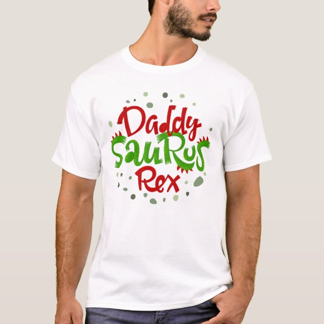 Camiseta Ilustração do Pai Saurus Rex (Frente)