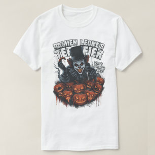 Camiseta Ilustração do Palhaço Assustador do Horror das Tre