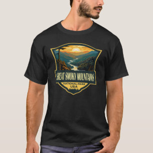 Camiseta Ilustração do Parque Nacional das Montanhas do Enf