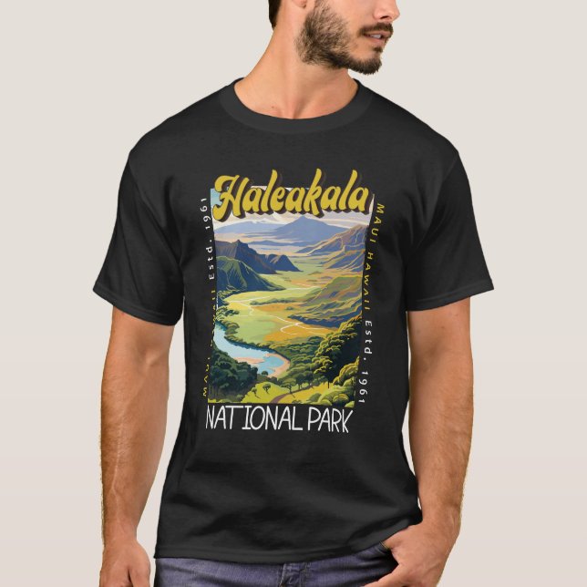 Camiseta Ilustração do Parque Nacional de Haleakala Afastad (Frente)