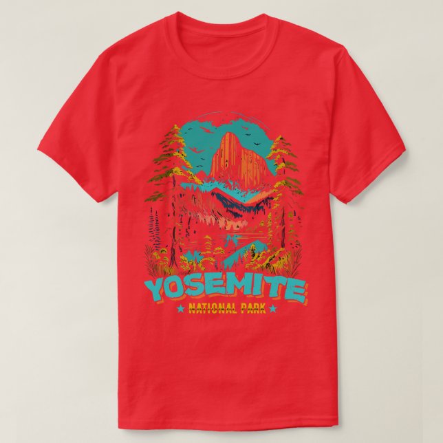Camiseta Ilustração do Parque Nacional Yosemite (Frente do Design)