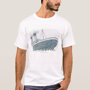 Camiseta Ilustração do passageiro que cai do titânico