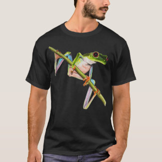 Camiseta Ilustração do Sapo de Árvore de Olhos Vermelhos