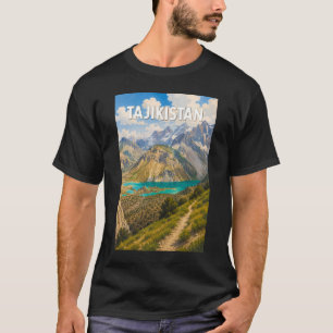Camiseta Ilustração do Tajiquistão Viagem Arte Vintage